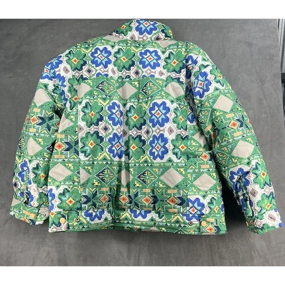 Free People Bunny Slopes Puffer Size Medium Geometric Womens Coat Jacket